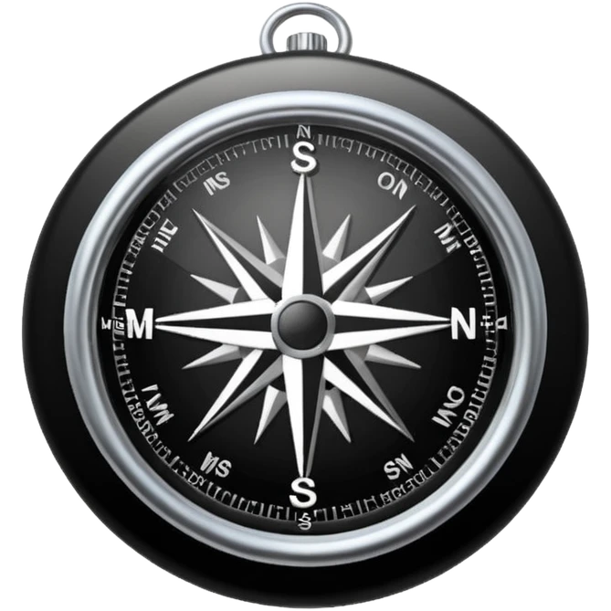 compass with 'mission' emoji
