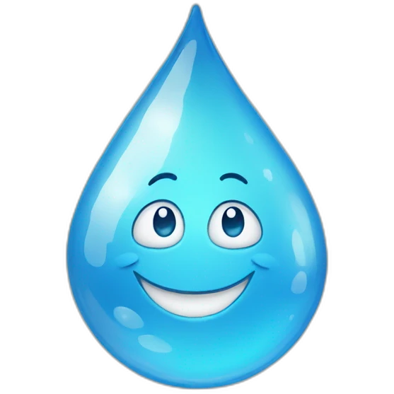 water-drop happy emoji