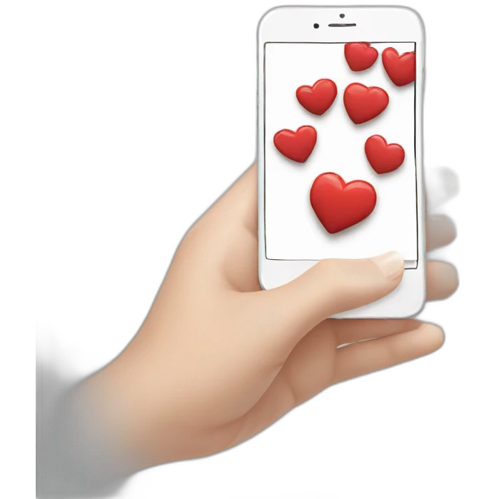 Cœurs fait avec des main iPhone emoji