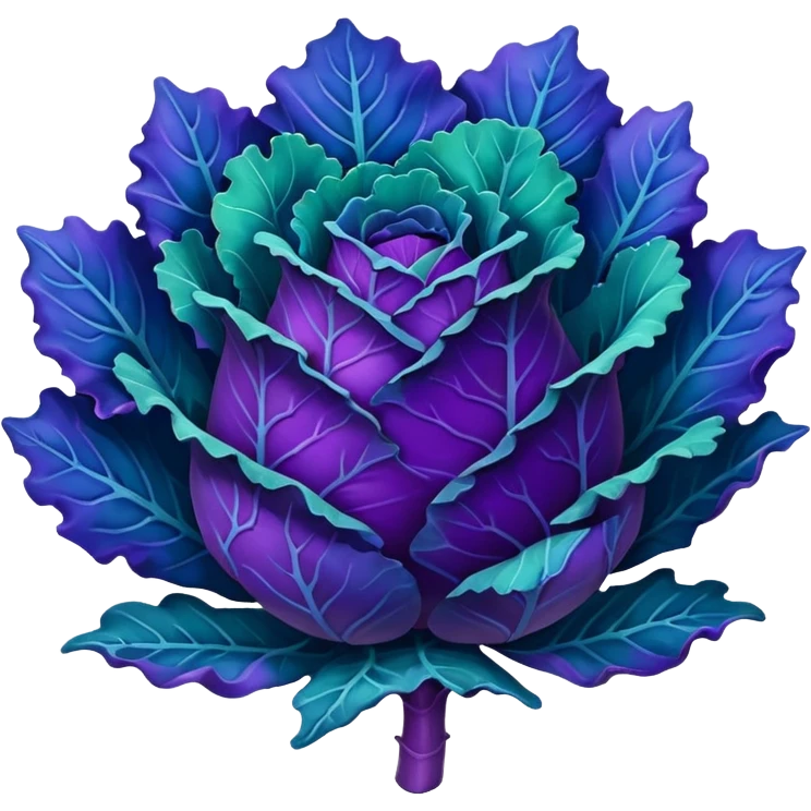Blue and purple kale  emoji