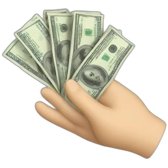 hand with money emoji