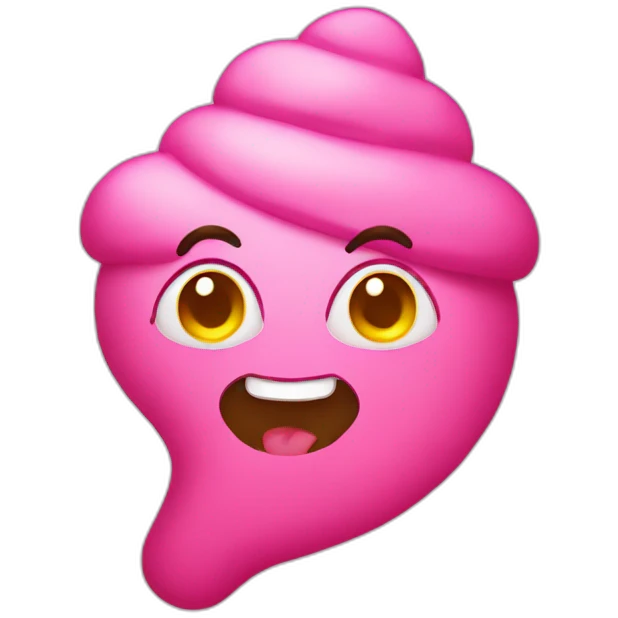 Pink poop emoji