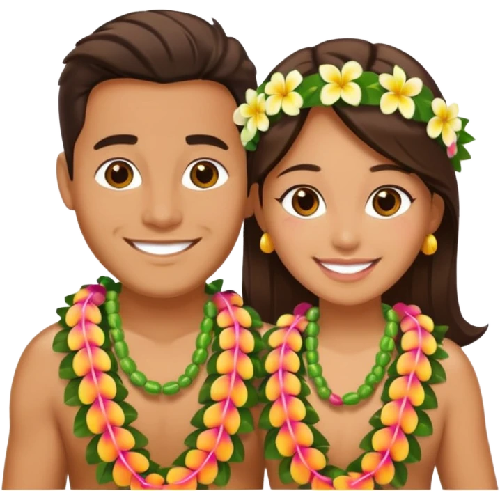 hawaiian couple emoji