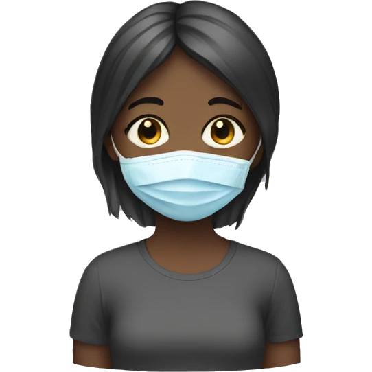 Girl with face mask  emoji