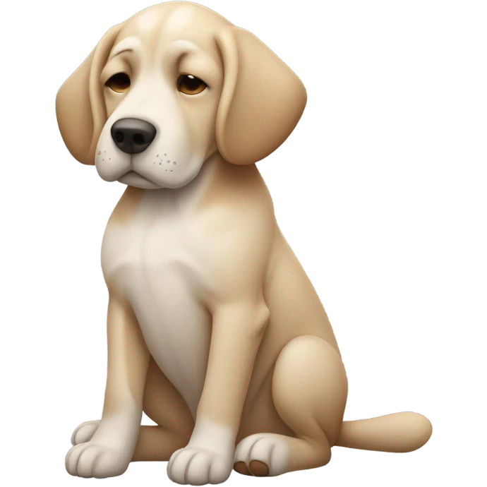 dog in a meditative pose emoji