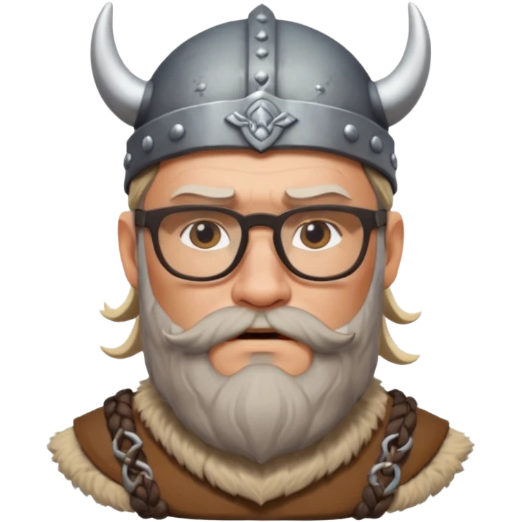 Glasses-Wearing wild viking büst emoji