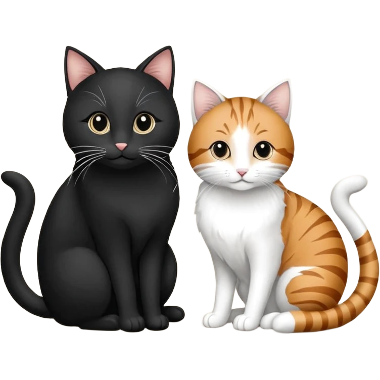 три кошки черная,коричневая,белая с бокалом вина emoji