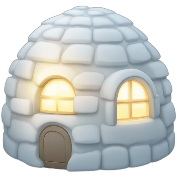 igloo having a disco light in white background emoji