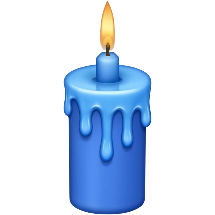 Dripping blue candle diagonal  emoji