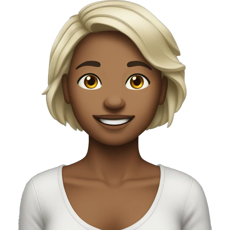 Девушка с новым айпадом  emoji