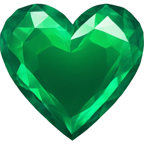 Emerald Green heart  emoji
