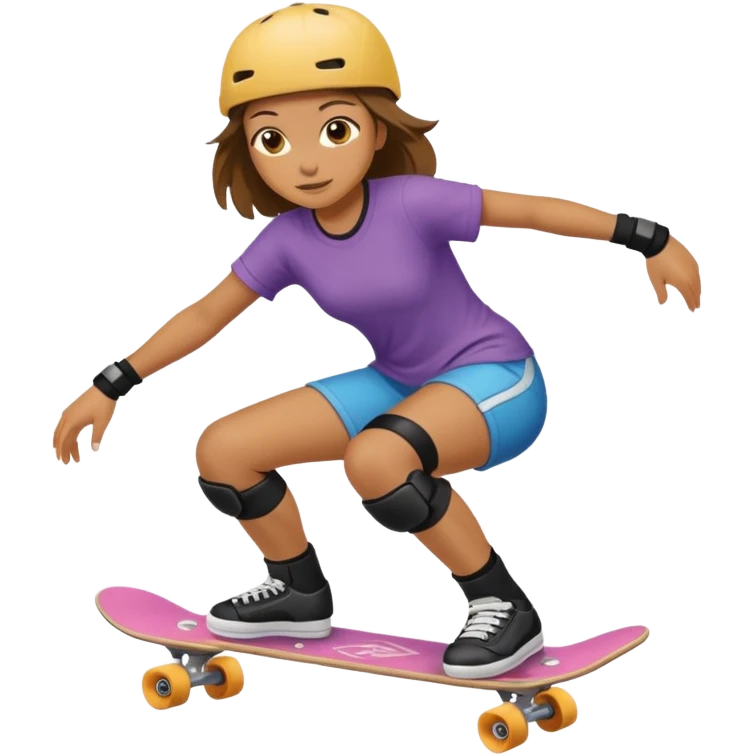 Knee pad woman skateboarder emoji