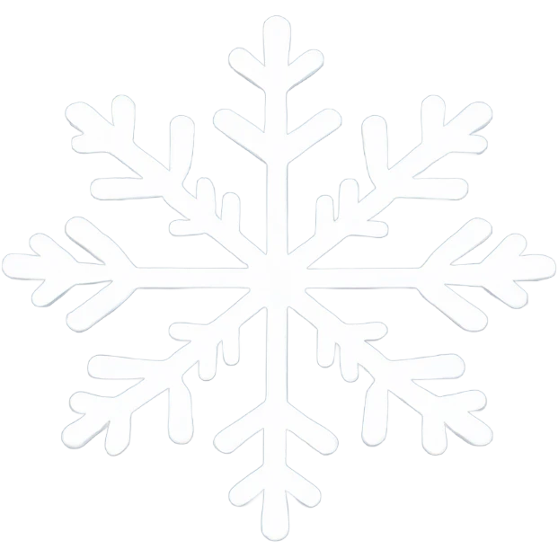 simple white basic snowflake emoji