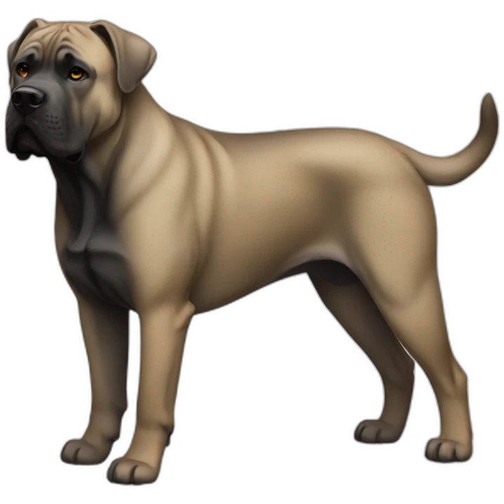 dog Cane Corso color fawn full body emoji