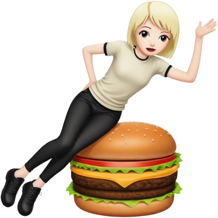 emo twerking on a burger cuh emoji