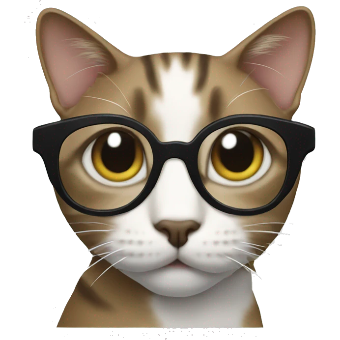 cat black glasses emoji