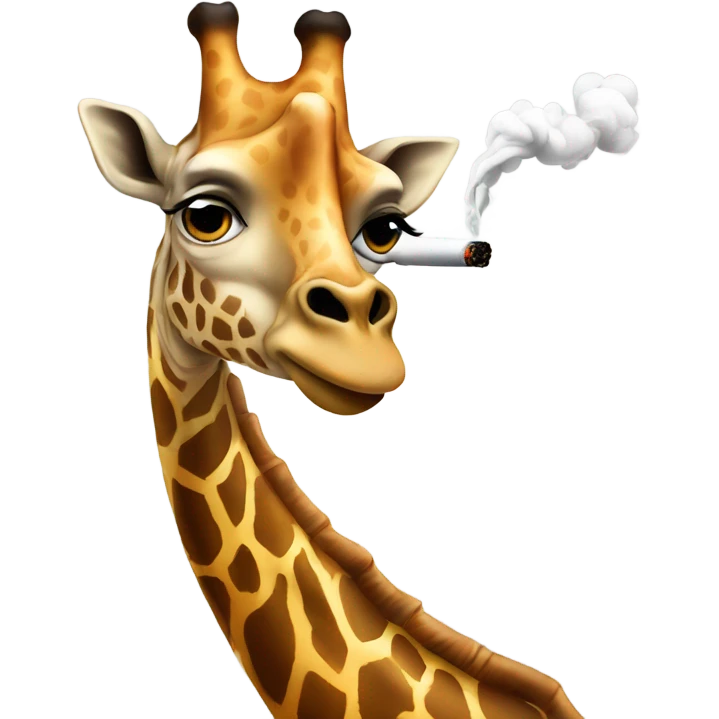 Giraffe smoking  emoji