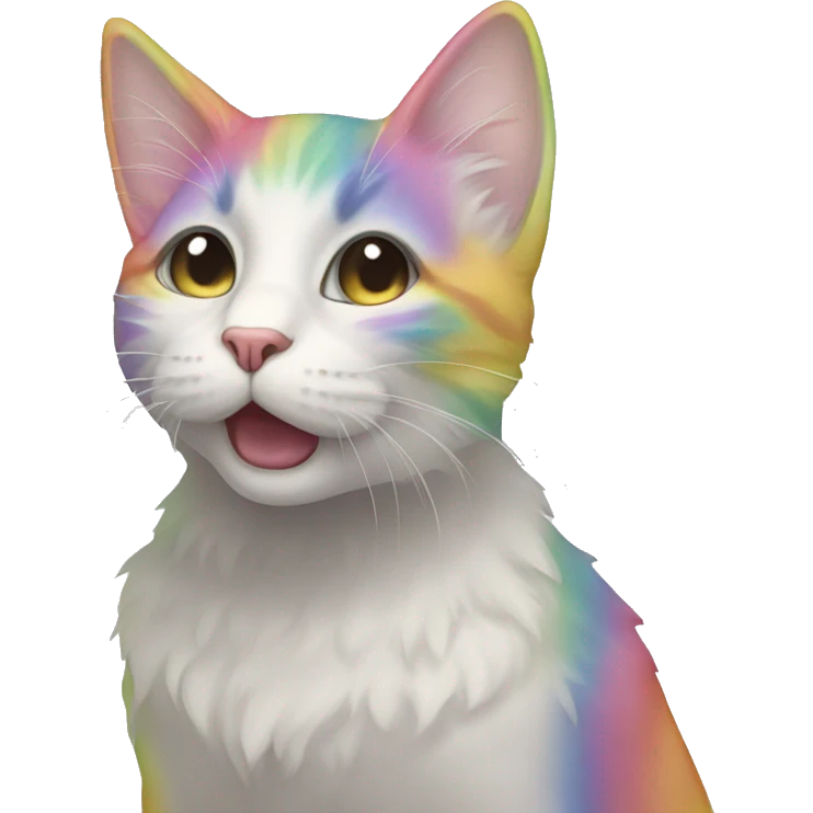 Rainbow cat emoji