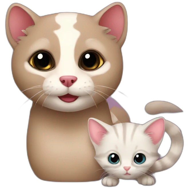 ferret and cat emoji