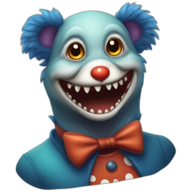Monstre clown loutre emoji