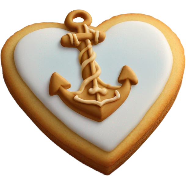 cookie heart with anchor emoji