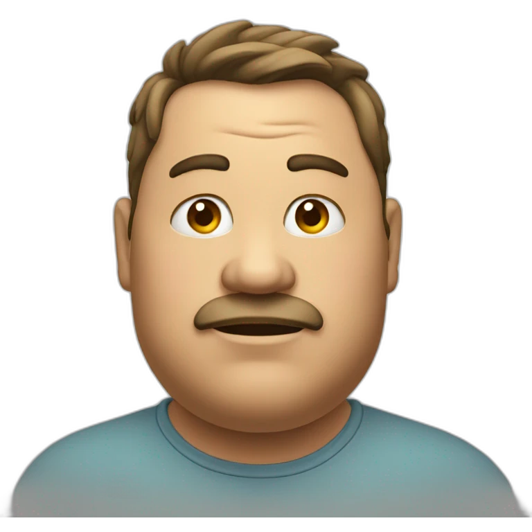 Fat man with loop earing emoji