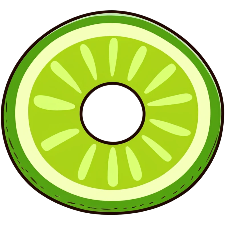 circular slice of cucumber emoji