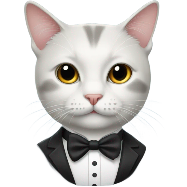 Cat wearing a tuxedo emoji