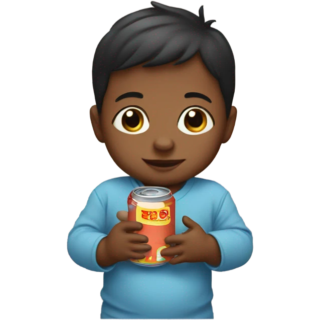 Baby holding can  emoji