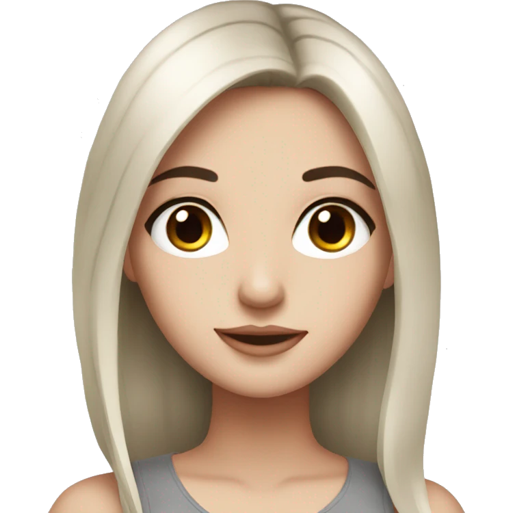 Beautiful white girl with black hair emoji