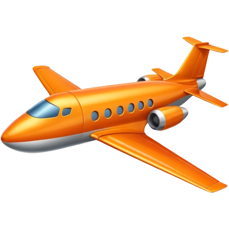 Orange plane taking off to the right side emoji