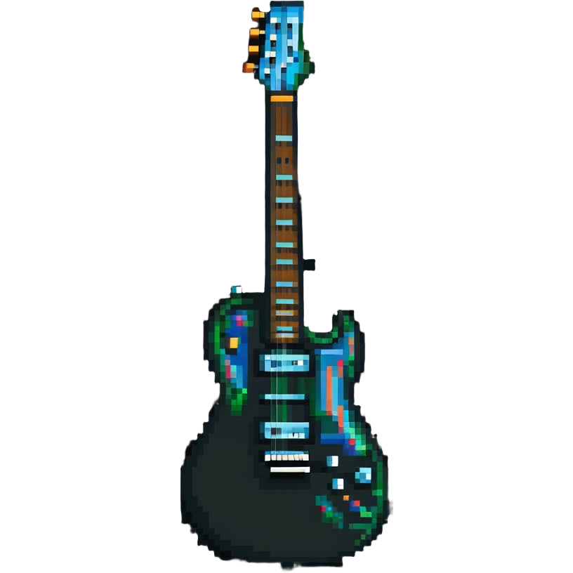 A guitar emoji