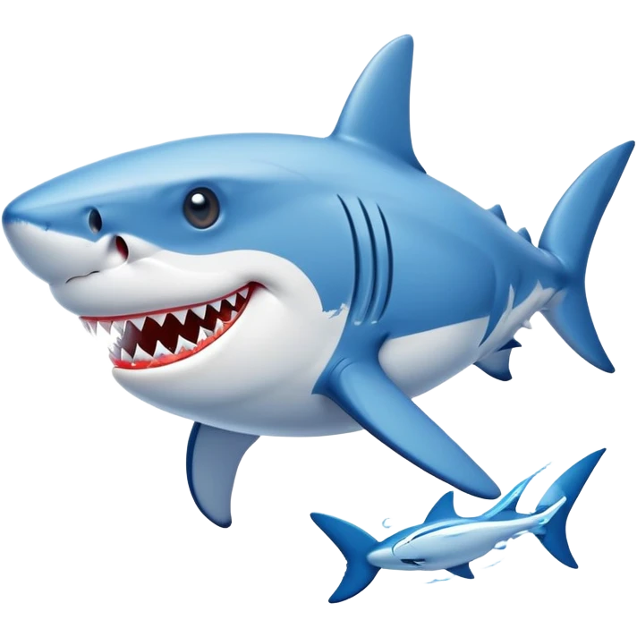 A shark with blue nike shoes  emoji