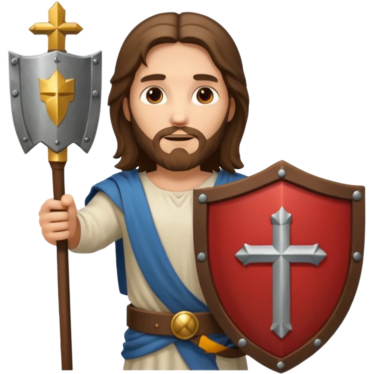 иисус  христос с щитом  emoji