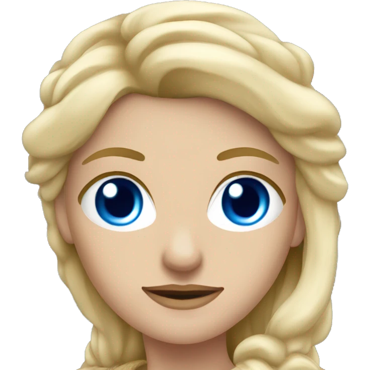 Caucasian blond valkyrie with blue eye emoji
