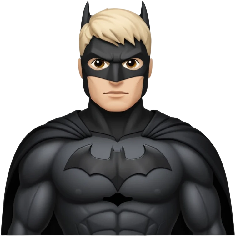 Batman a light tone man with a dark batman suit  emoji