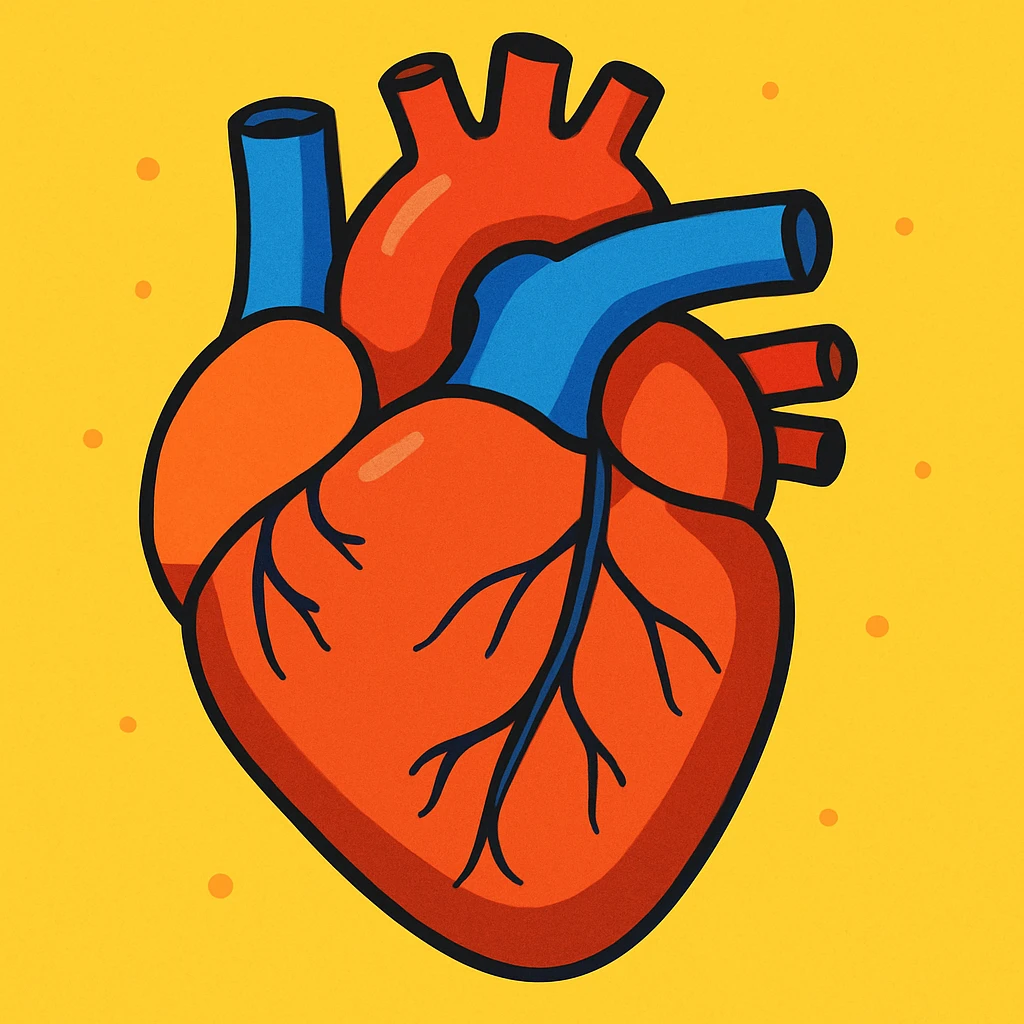 anatomically correct human heart emoji