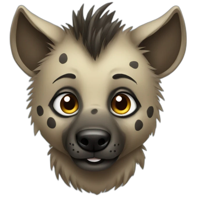 cute hyena emoji