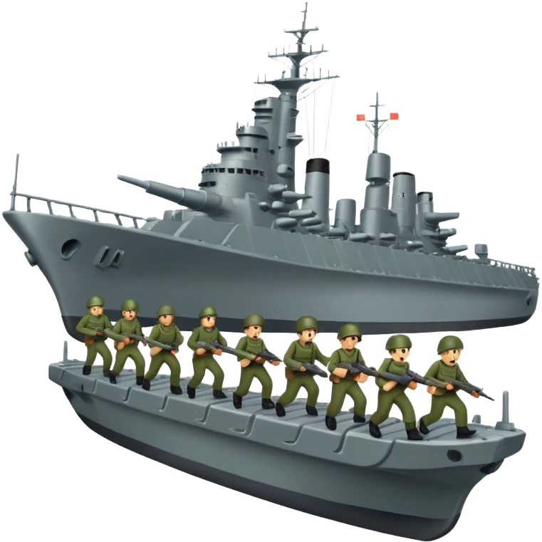 army destroying navy emoji