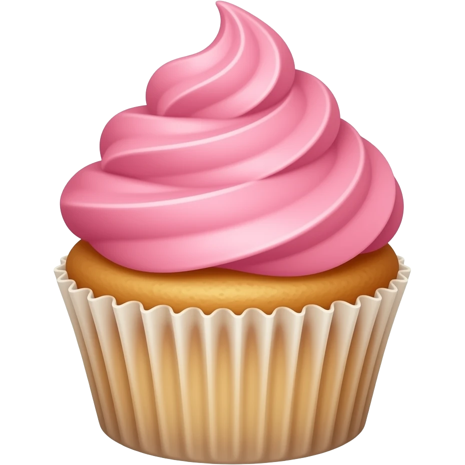 Cupcake with pink icing emoji