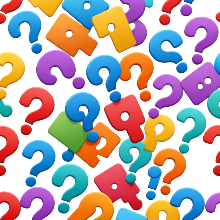 cards with questions signs emoji