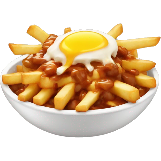Poutine avec une peruque  emoji