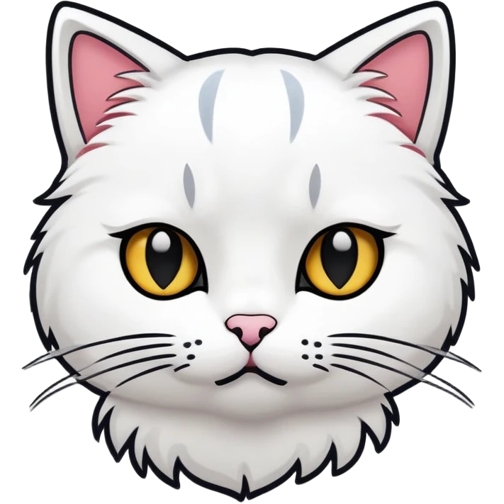 iPhone sticker, cat with sad eyes emoji