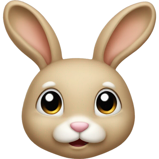 Bashful Beige Bunny emoji