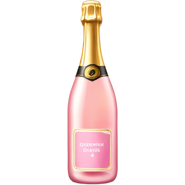 Pink champagne bottle emoji