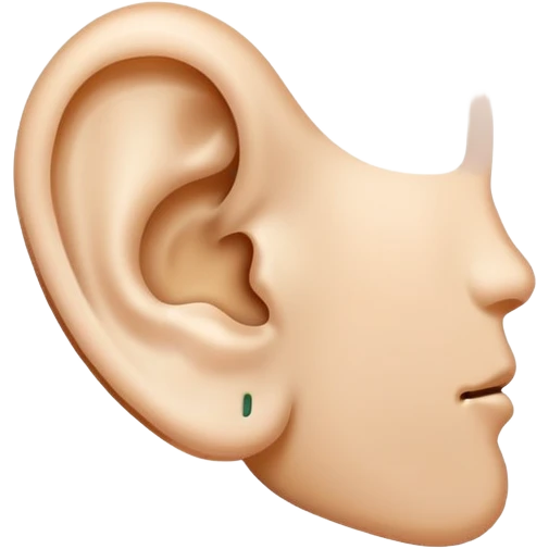ear with a line through it, symbolizing 'ignore' emoji