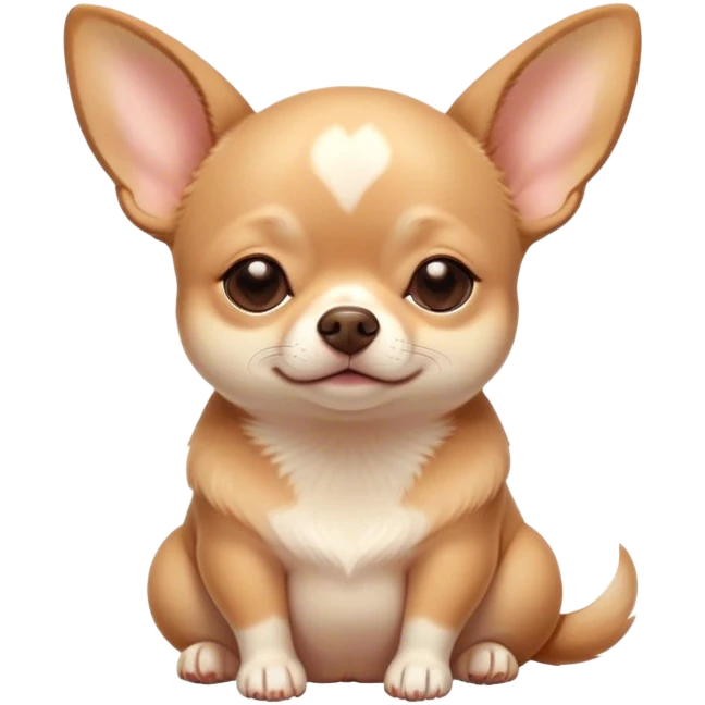 Cinematic Chubby Sleeping Fawn Chihuahua Portrait Emoji, Chubby and serene, with a petite, adorable build and a smooth fawn coat, eyes gently closed in peaceful slumber, Simplified yet irresistibly endearing features, highly detailed, glowing with a gentle, dreamy glow, high shine, relaxed and content, stylized with a touch of whimsy, bright and heartwarming, soft glowing outline, capturing the essence of a blissfully sleepy companion, so comically serene it feels like it could roll out of the screen and snore with adorable charm! emoji