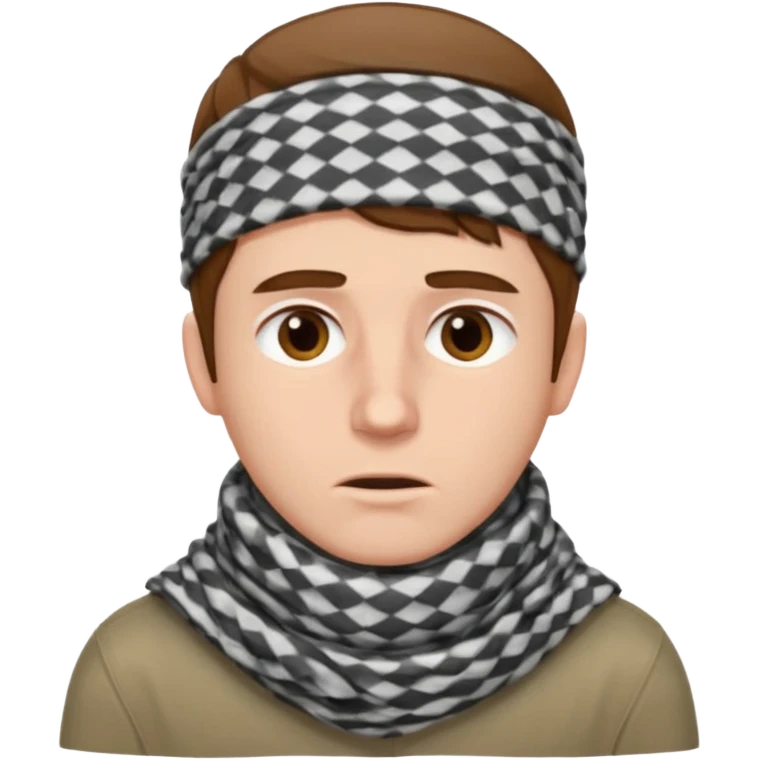Sore throat for white brown hair guy
No fever - keffieh palestinian emoji