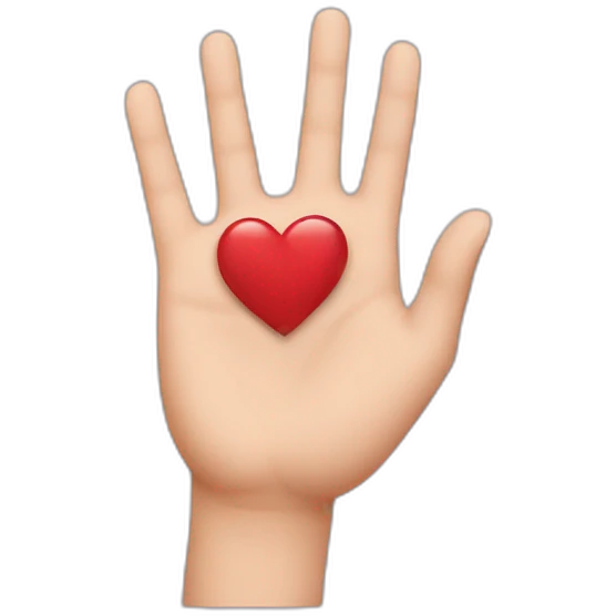 hand hearts emoji