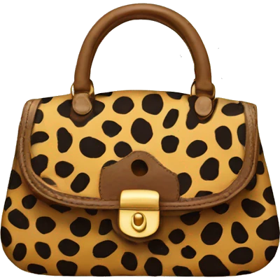 purse with cheetah print  emoji